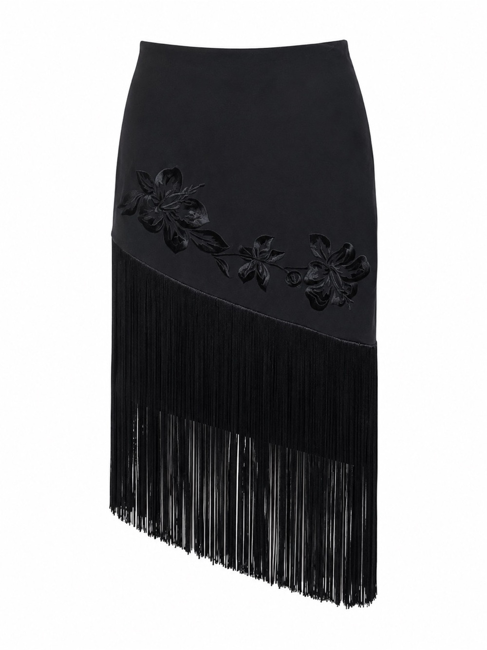 Cache vintage fringe asymmetrical skirt - Picture 1 of 8